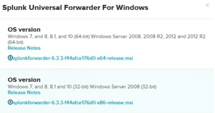 Splunk forwarder for windows