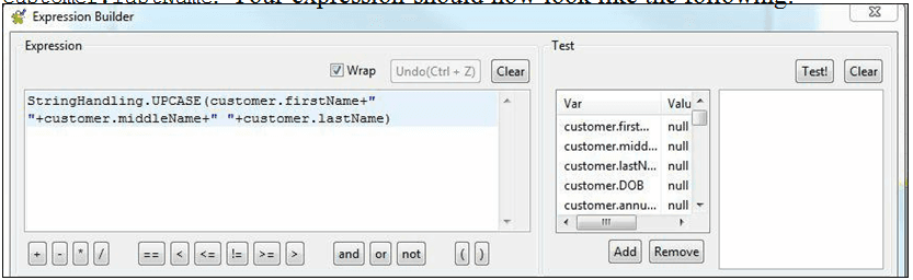 String Handling Expression