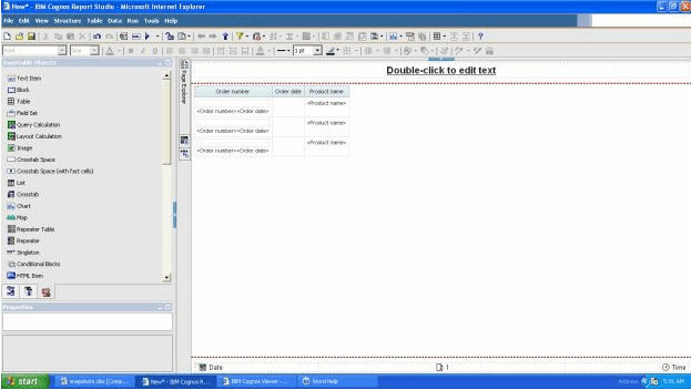 IBM cognos report studio 4