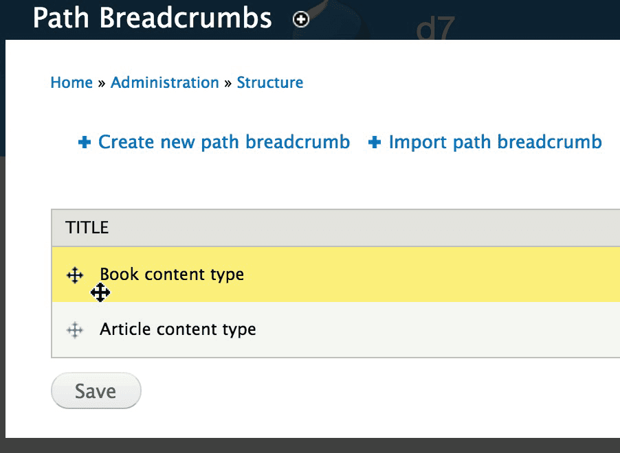  Remove the breadcrumb trail from Drupal