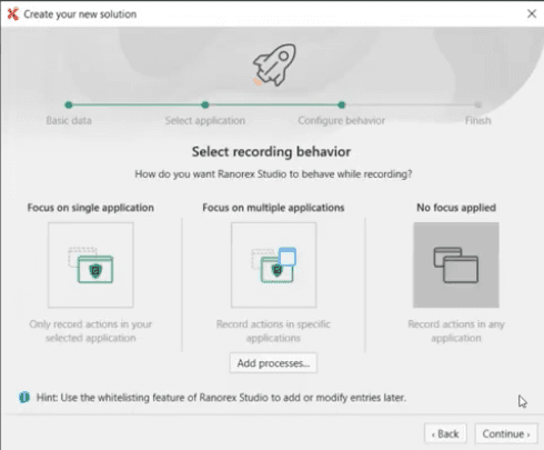 configure behaviour