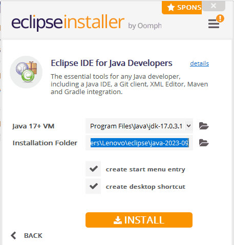 eclipse installation step6