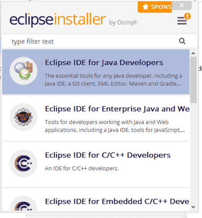 eclipse installation step5