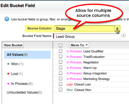 Edit the Bucket Column