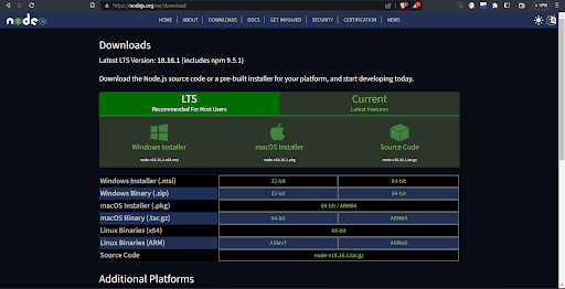 Install NodeJS