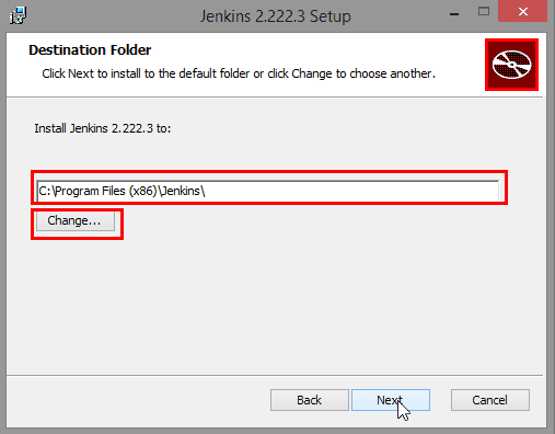 Setup Destination folder