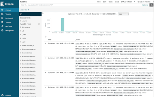 Kibana dashboard