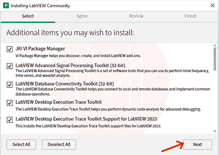 LabVIEW Installation Step 9