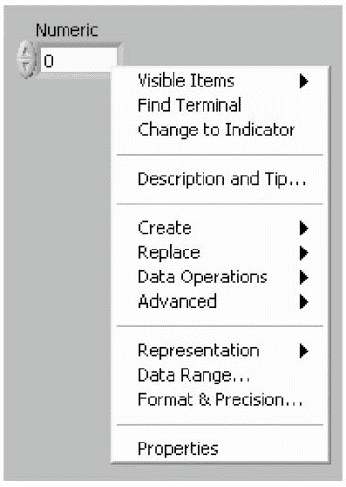 LabView Menu