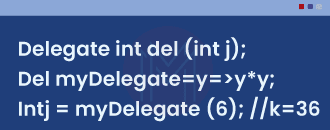 Allocate the Lambda Expression to a delegate