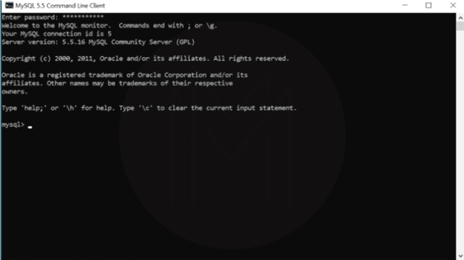 linux connect to mysql step3