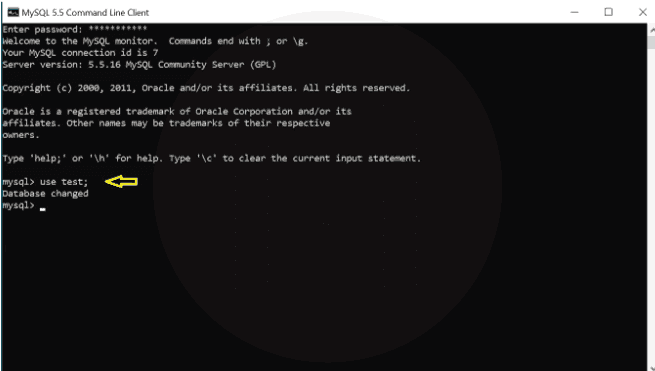 linux connect to mysql step6