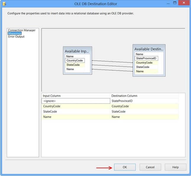 Mappings in destination