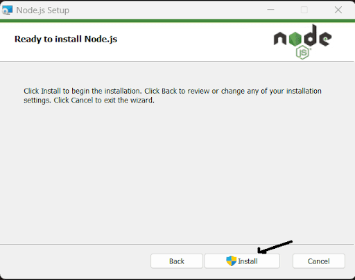 Ready to install nodejs