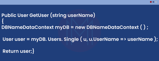 Retrieve the single row with LINQ