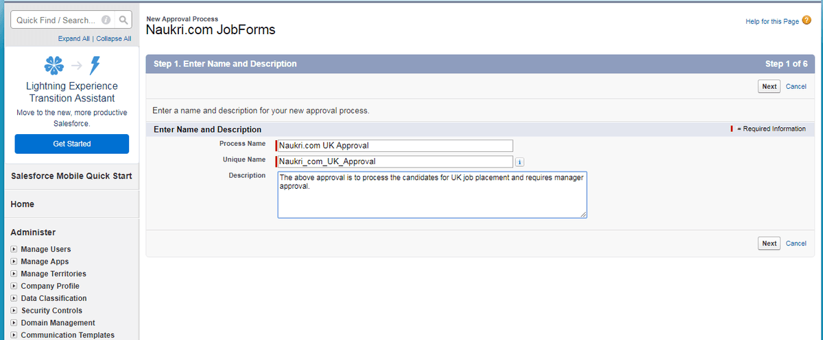 New Approval Process