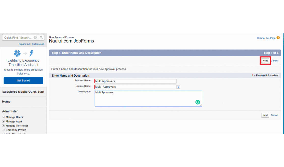 New Approval Process