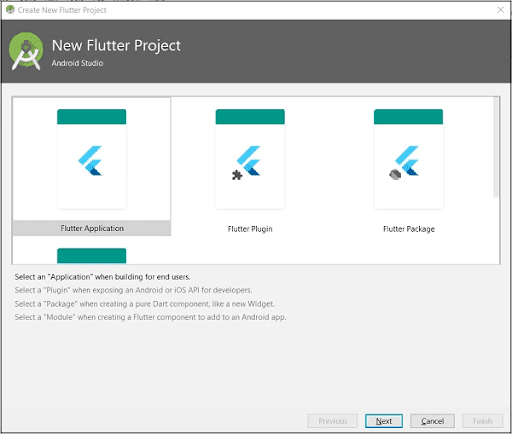 Selecting Flutter Application