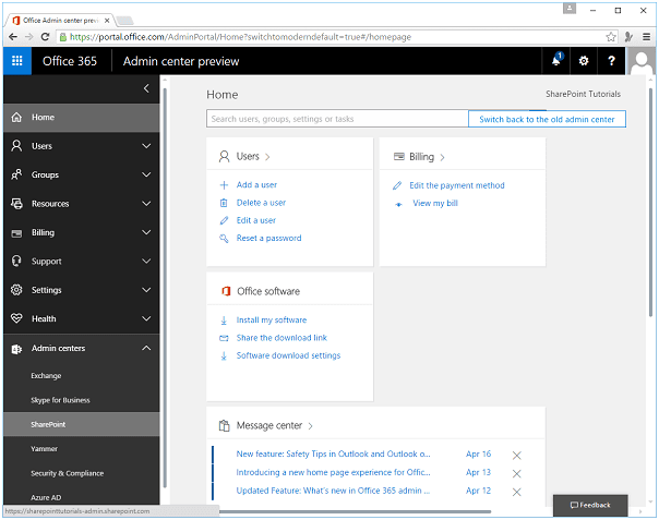 SharePoint Central Administration