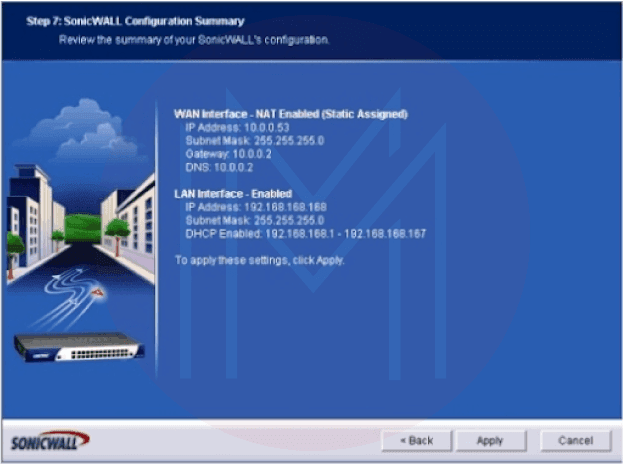 SonicWALL configuration