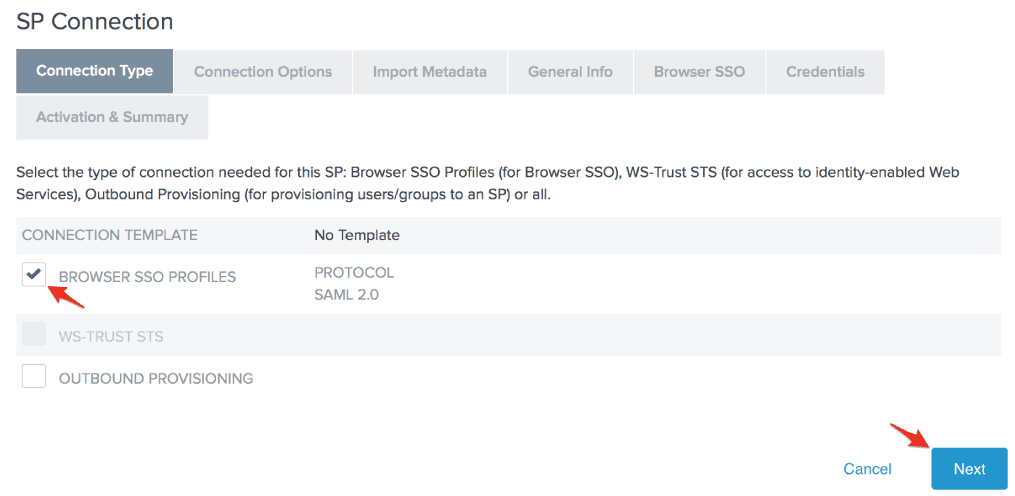 SSO Profiles connection