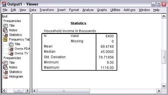 Summary Measures for Scale Variables