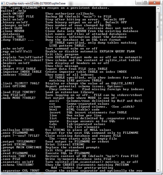 SQLite Command-1