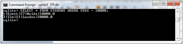 SQLite Expressions-2