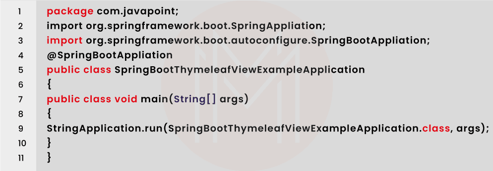 ThymeleafViewExampleApplication.java file