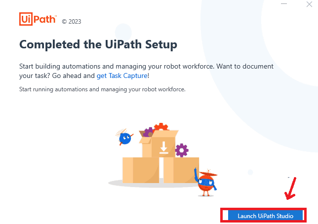 UiPath installation Step 6