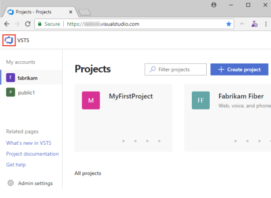 Projects of Azure DevOps
